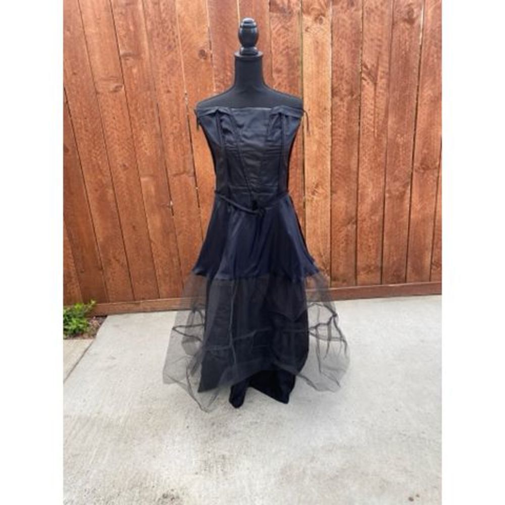 Gunne Sax by Jessica McClintock Dress Gown Formal, Prom, Black Dress NWT - Picture 6 of 11